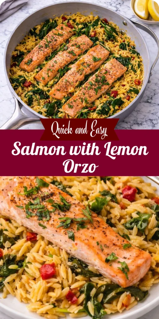 Salmon with Lemon Orzo