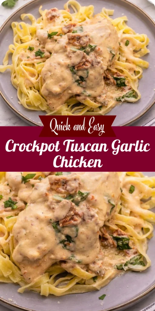 Crockpot Tuscan Garlic Chicken