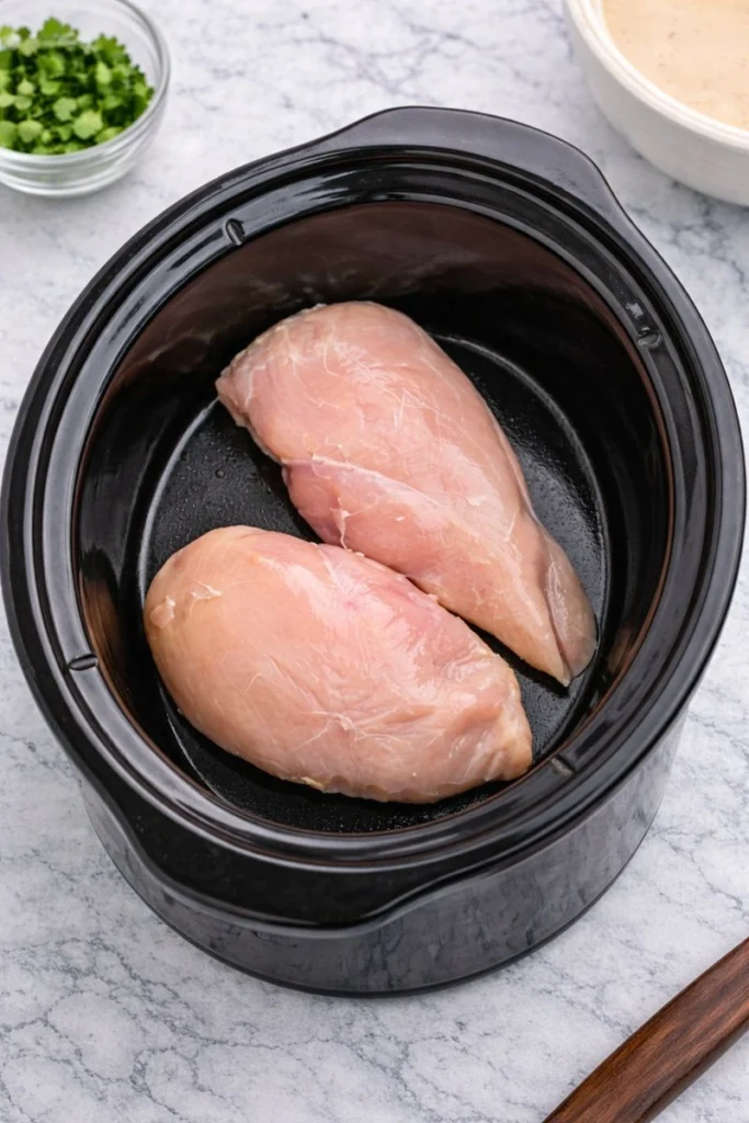 Crockpot Cream Cheese Chicken Chili