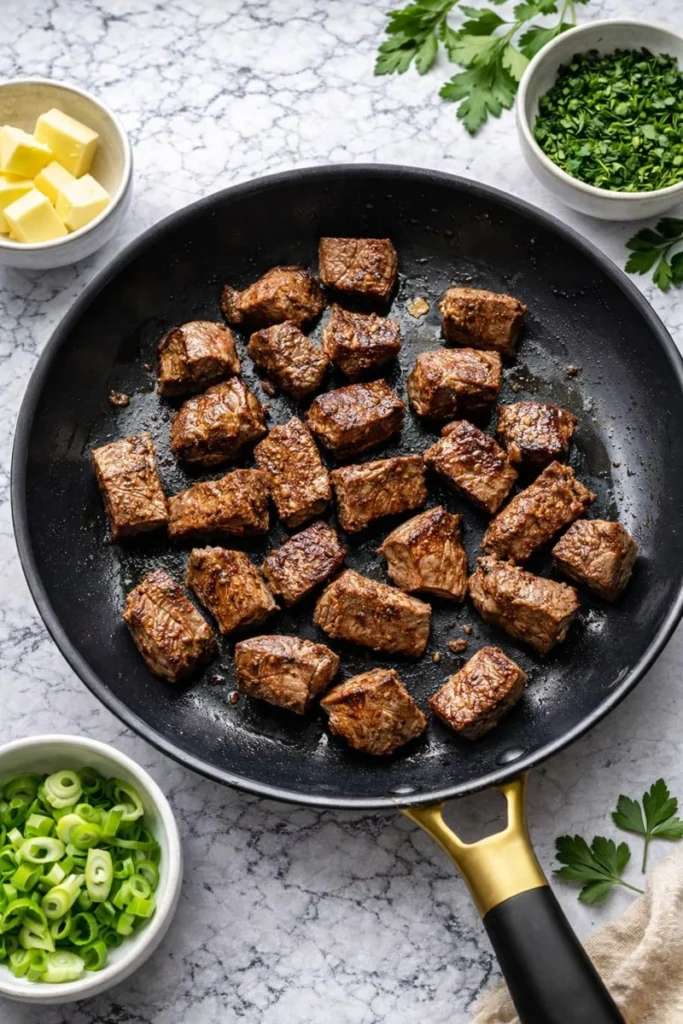 One-Pan High-Protein Garlic Butter Steak Bites
