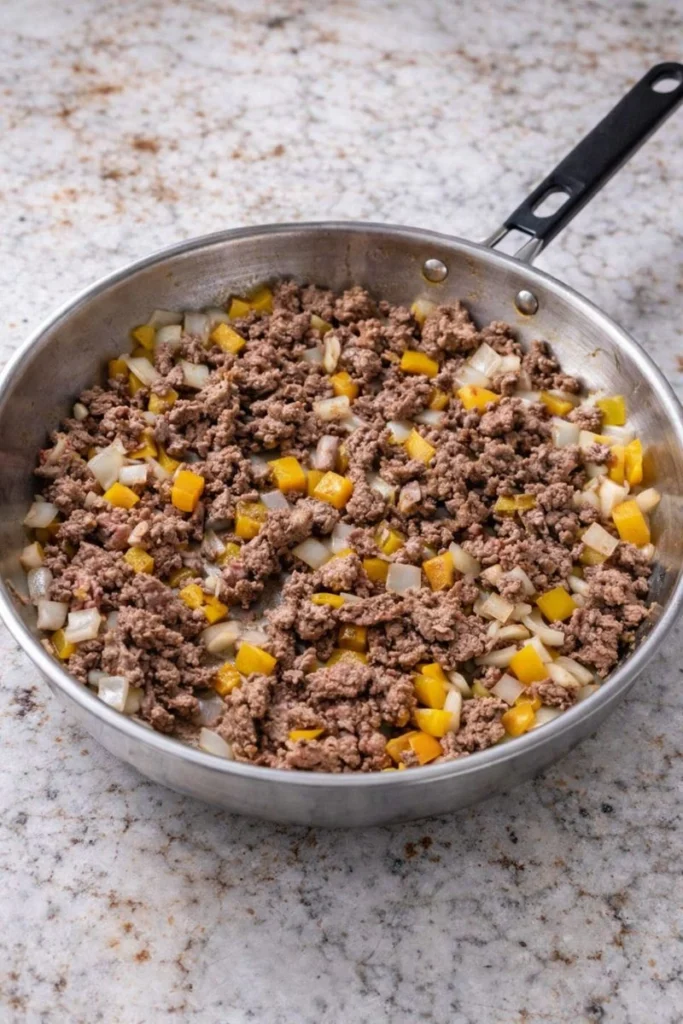 High-Protein Cheeseburger Skillet with Lean Beef