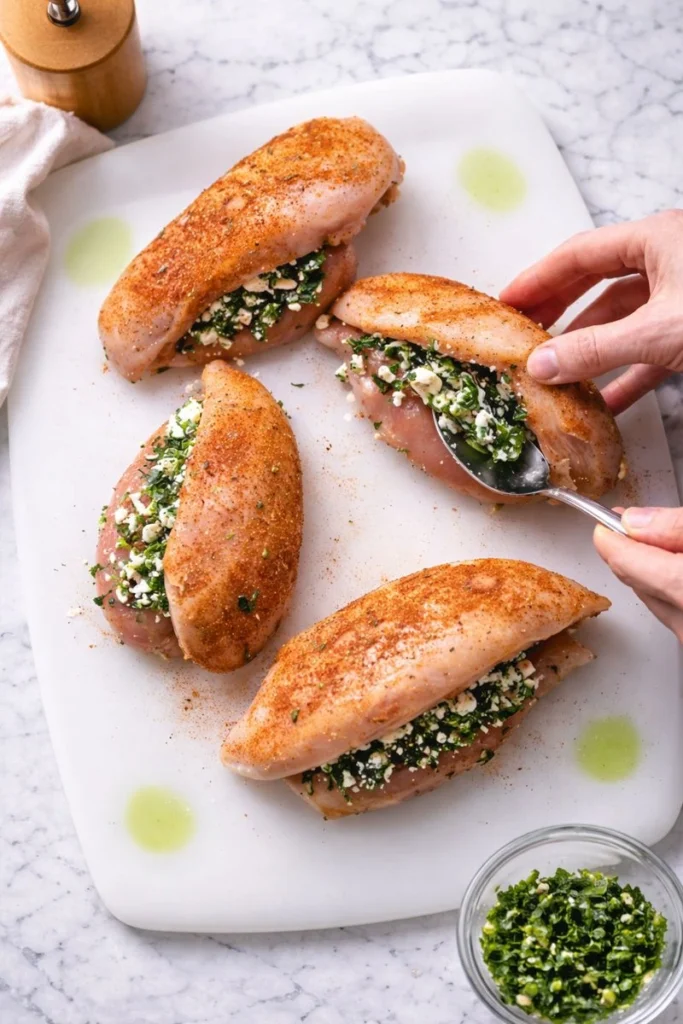Spinach & Feta Stuffed Chicken Breast