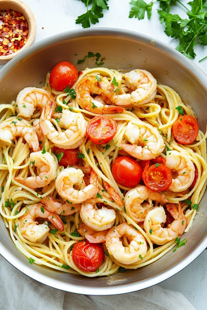 Garlic Butter Shrimp Pasta