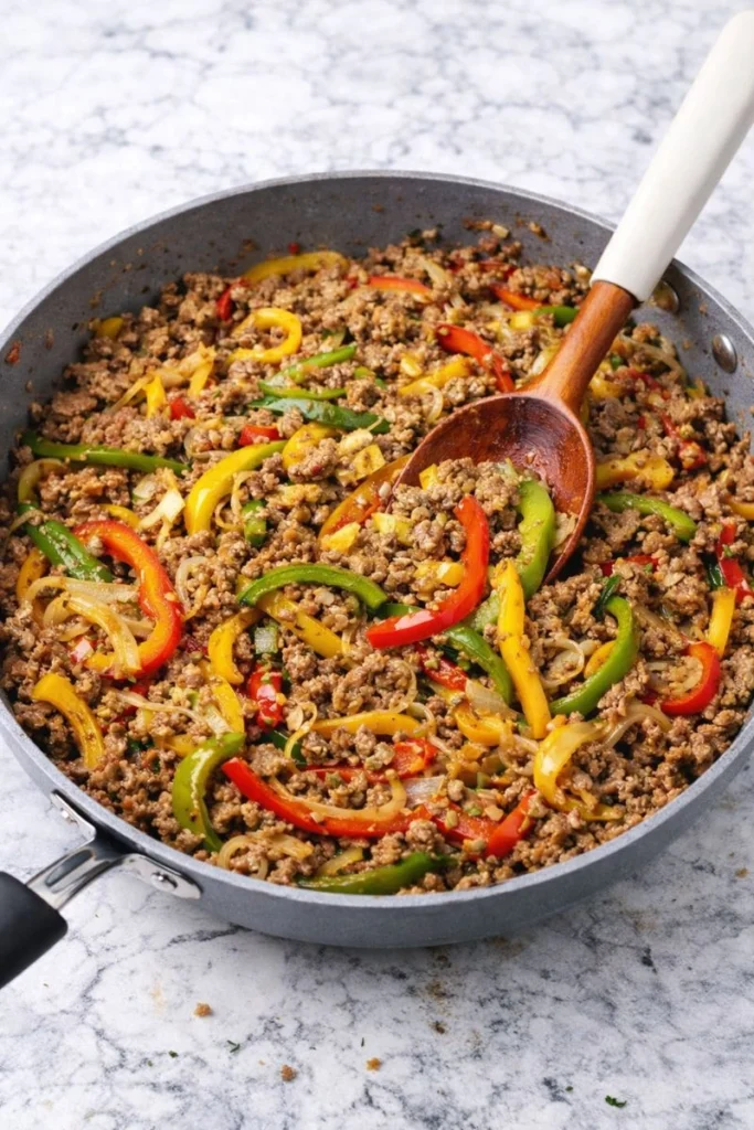 Low Carb Philly Cheesesteak Casserole