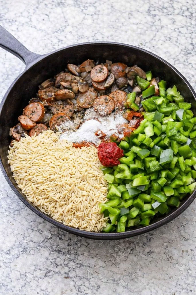 Chicken Sausage and Broccoli Orzo