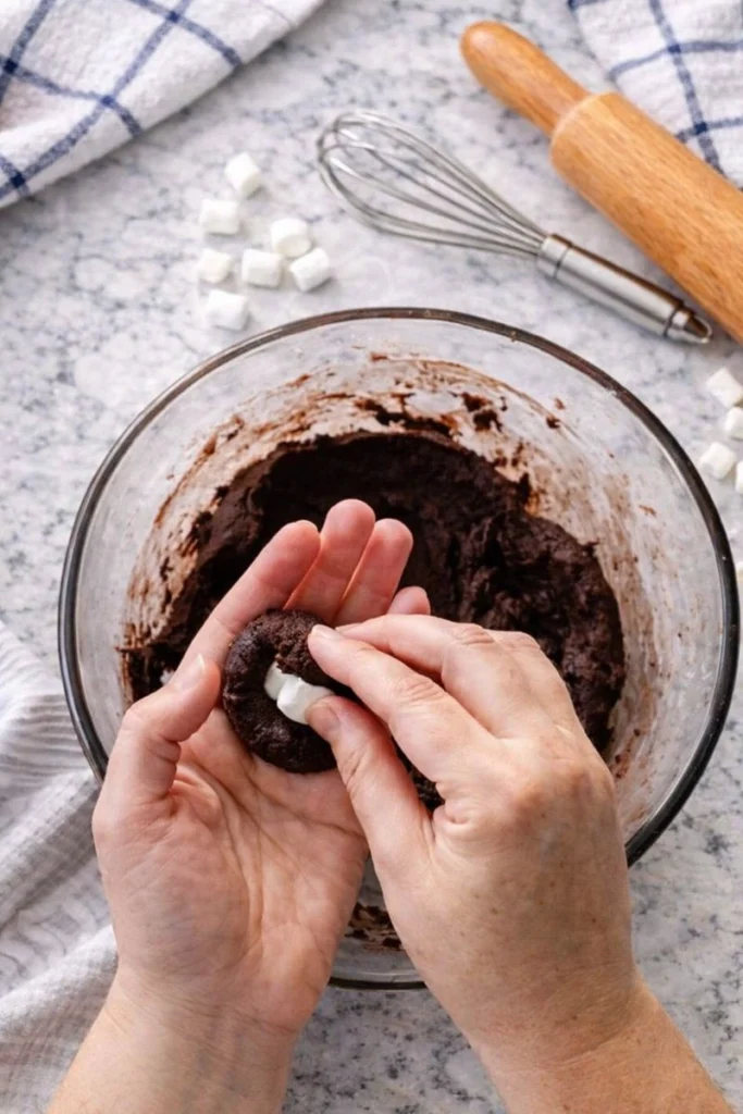 Chocolate Marshmallow Swirl Cookies