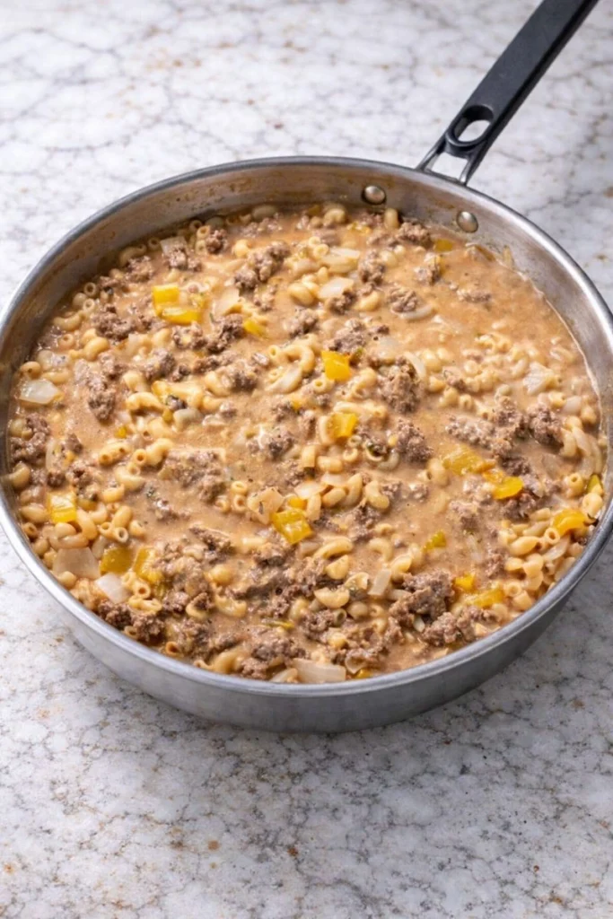 High-Protein Cheeseburger Skillet with Lean Beef