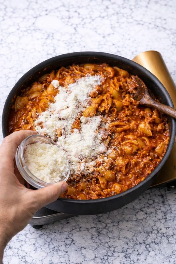 Creamy Beef and Shells