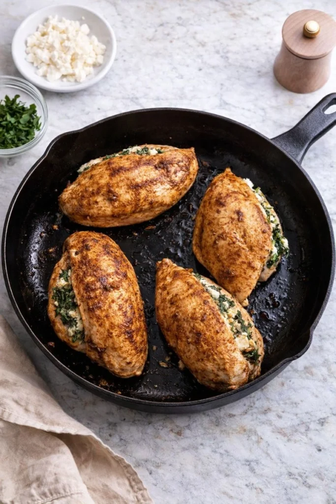 Spinach & Feta Stuffed Chicken Breast