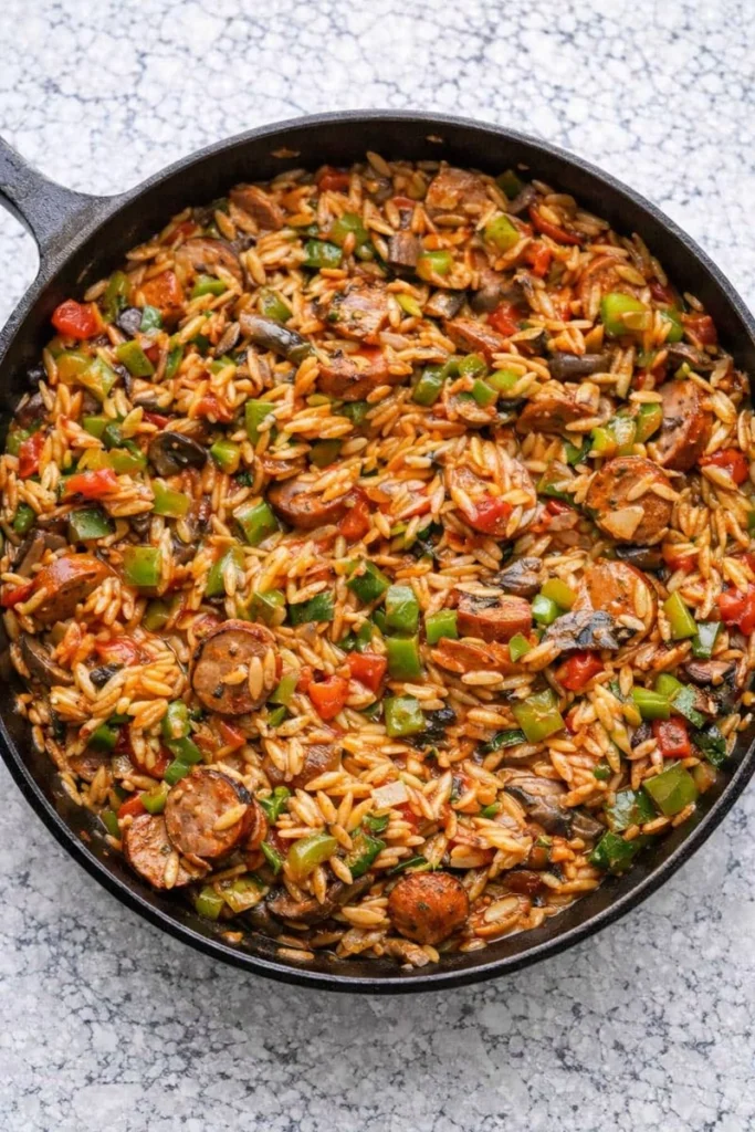 Chicken Sausage and Broccoli Orzo