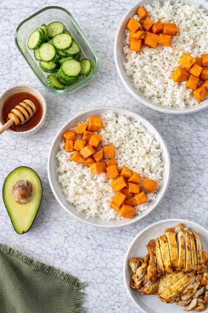 Chicken and Sweet Potato Rice Bowl
