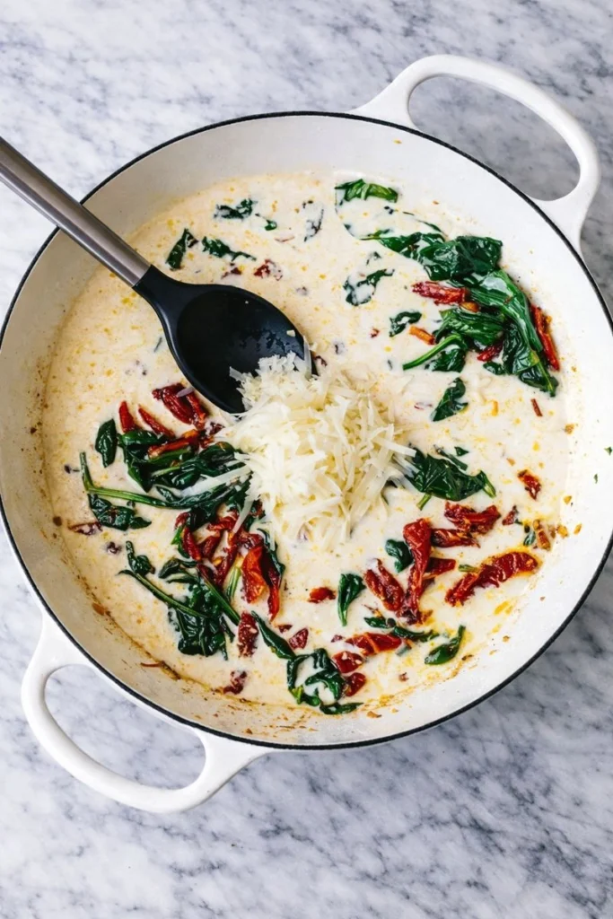 Creamy High-Protein Tuscan Chicken Skillet