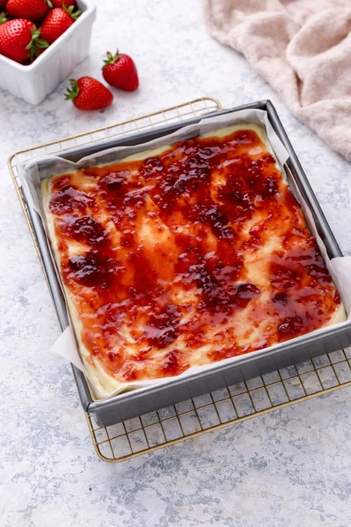 Valentine's Day Chocolate Covered Strawberry Cheesecake Bars