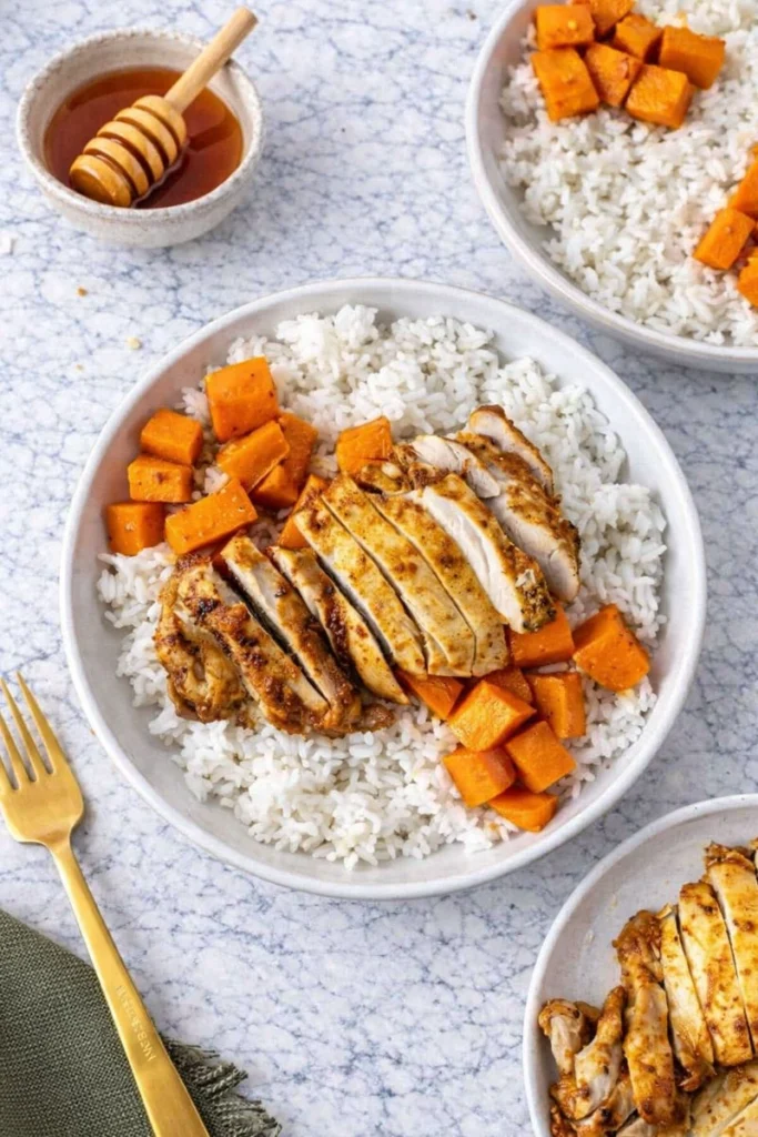 Chicken and Sweet Potato Rice Bowl