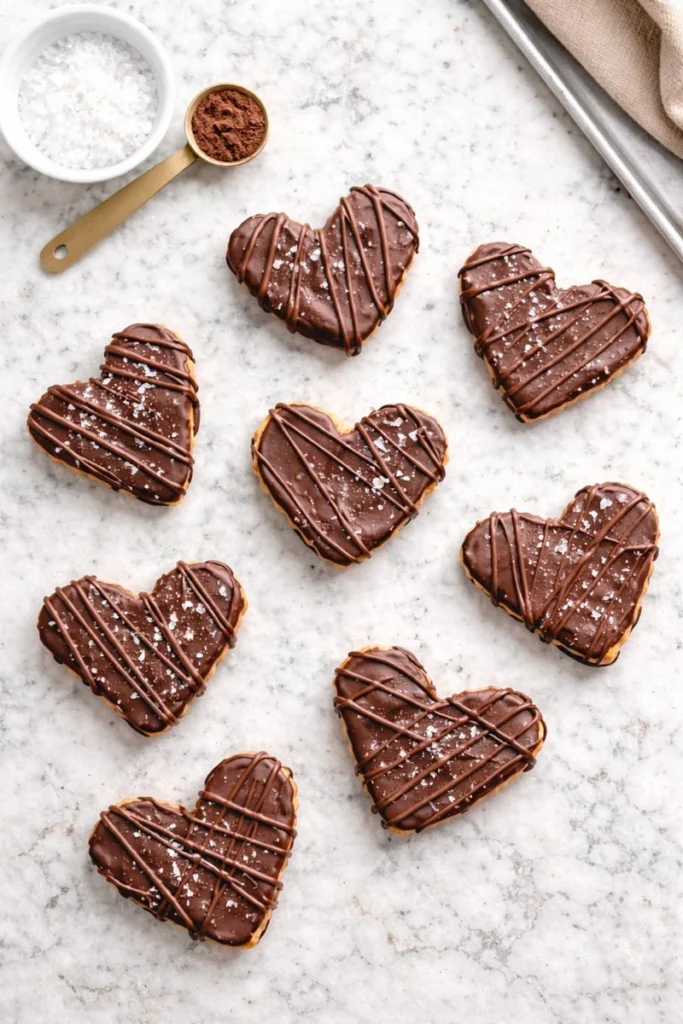 Chocolate Peanut Butter Valentine Hearts