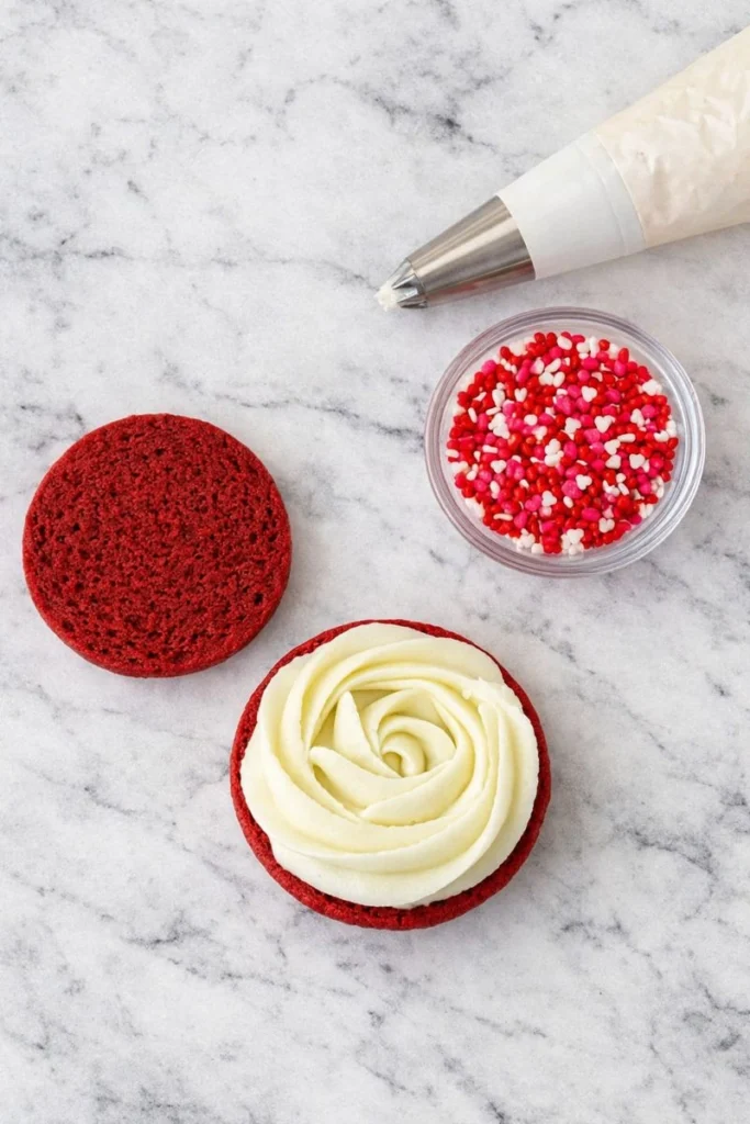 Red Velvet Sandwich Cookies