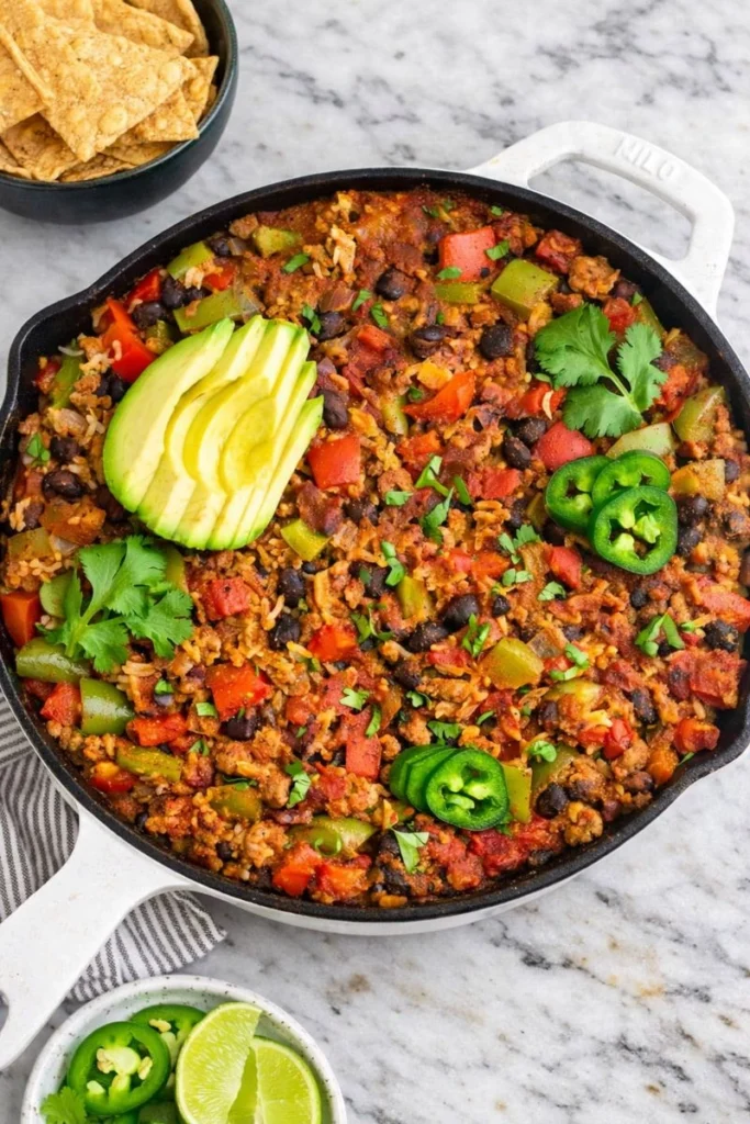 High-Protein Ground Turkey Taco Skillet