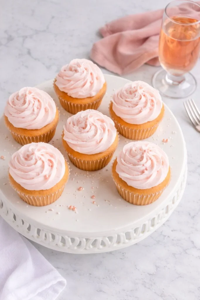 Pink Champagne Cupcakes