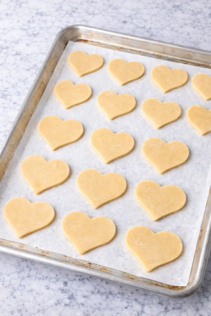 Soft Pink Valentine Sugar Cookies