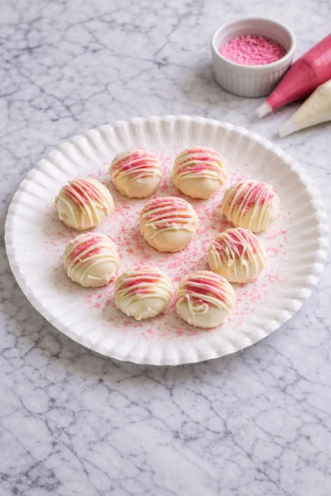 No-Bake Chocolate Peanut Butter Valentine’s Treats
