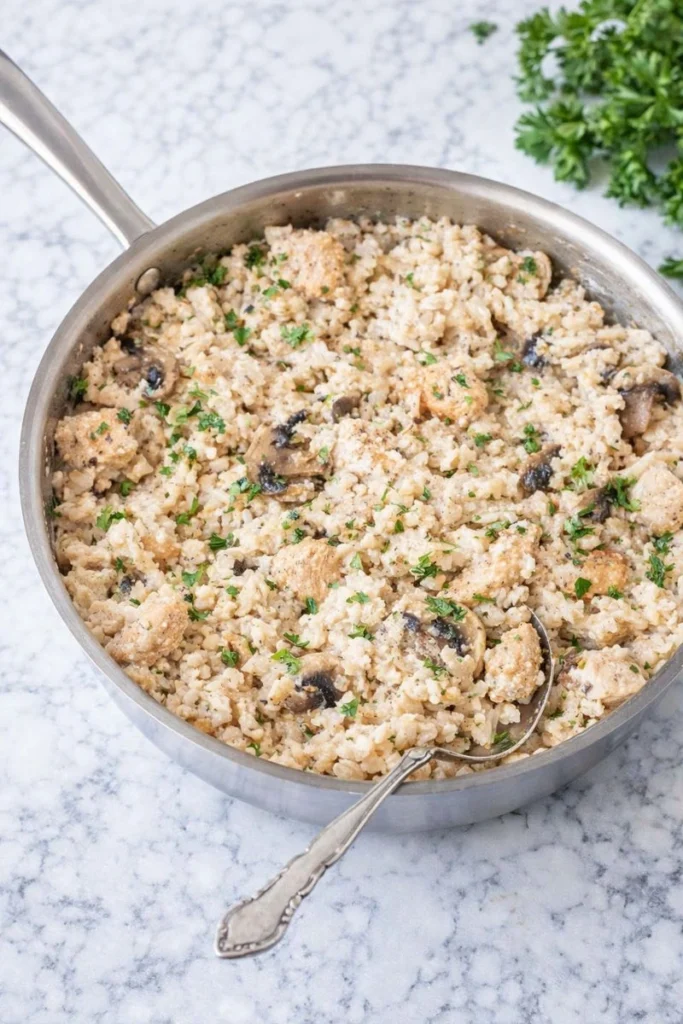 One-Pot Creamy Garlic Parmesan Chicken and Rice