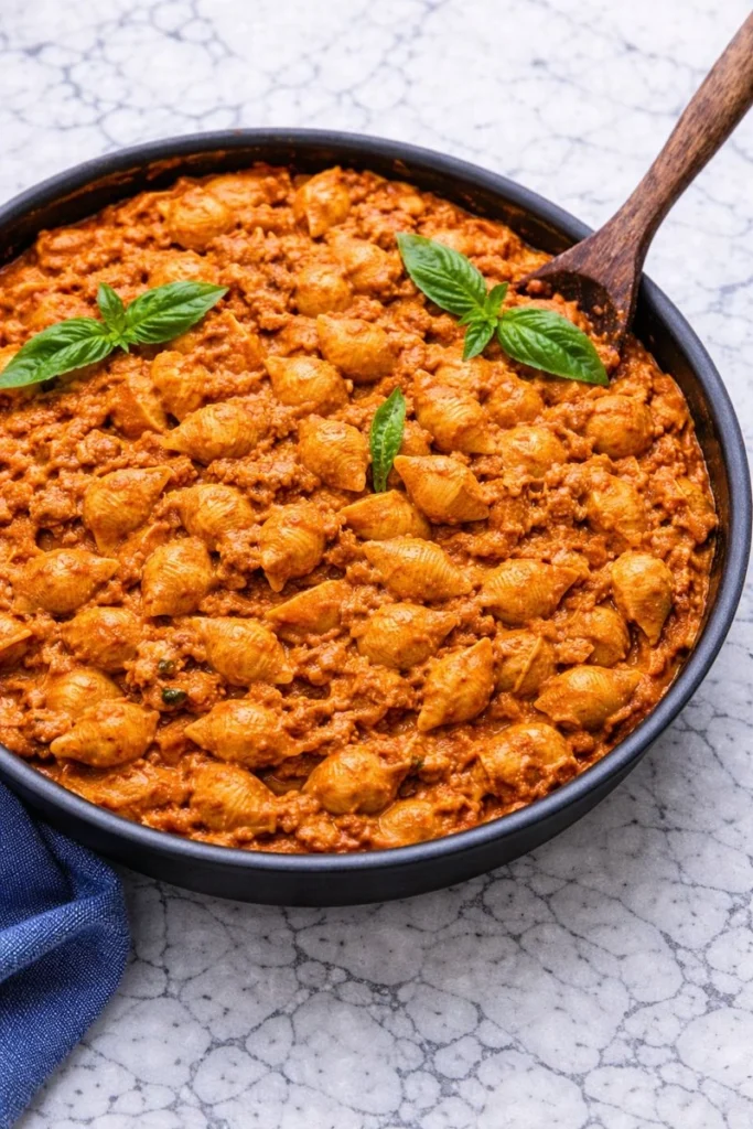 Creamy Beef and Shells