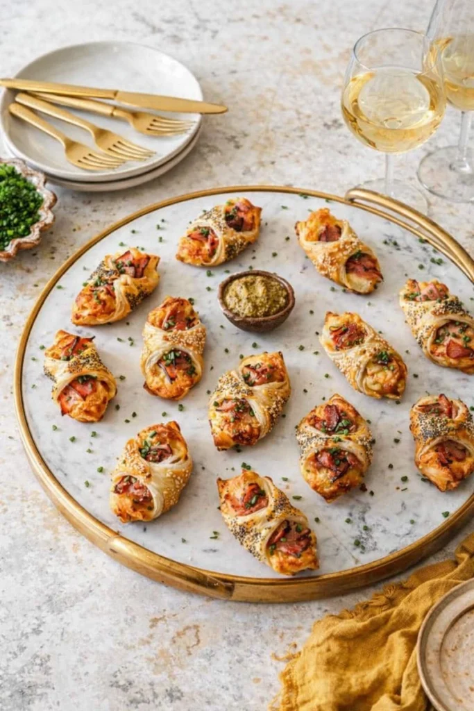 Sweet Ham & Swiss Puff Pastry Bites