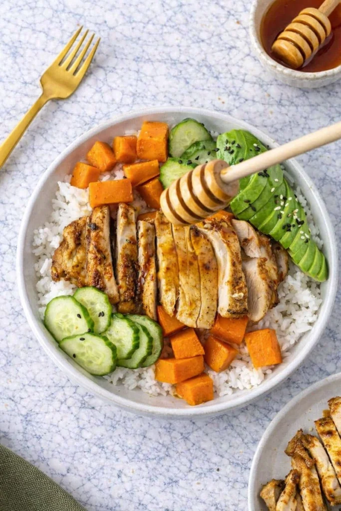 Chicken and Sweet Potato Rice Bowl
