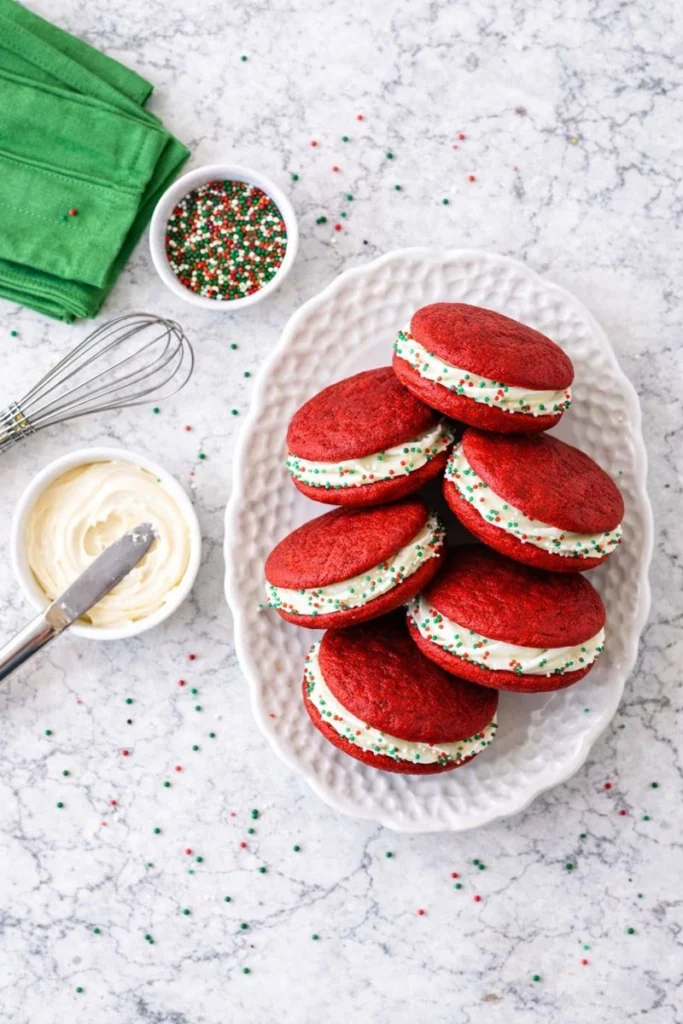 Red Velvet Sandwich Cookies