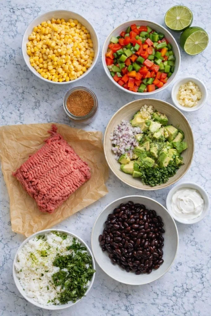 Beef Burrito Bowls