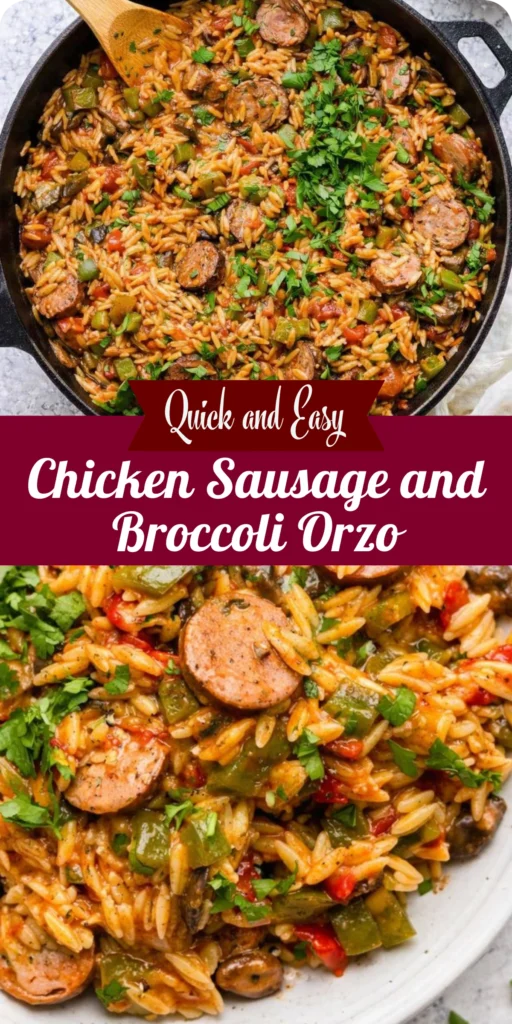Chicken Sausage and Broccoli Orzo