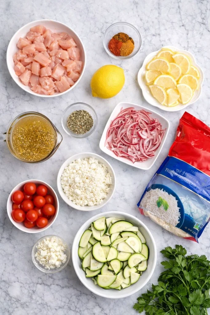 Chicken Tzatziki Rice Bake