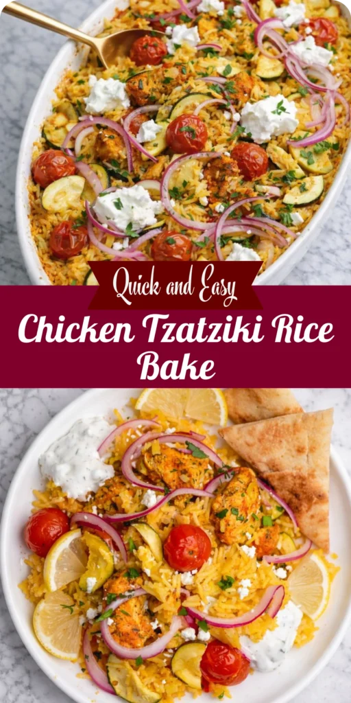 Chicken Tzatziki Rice Bake