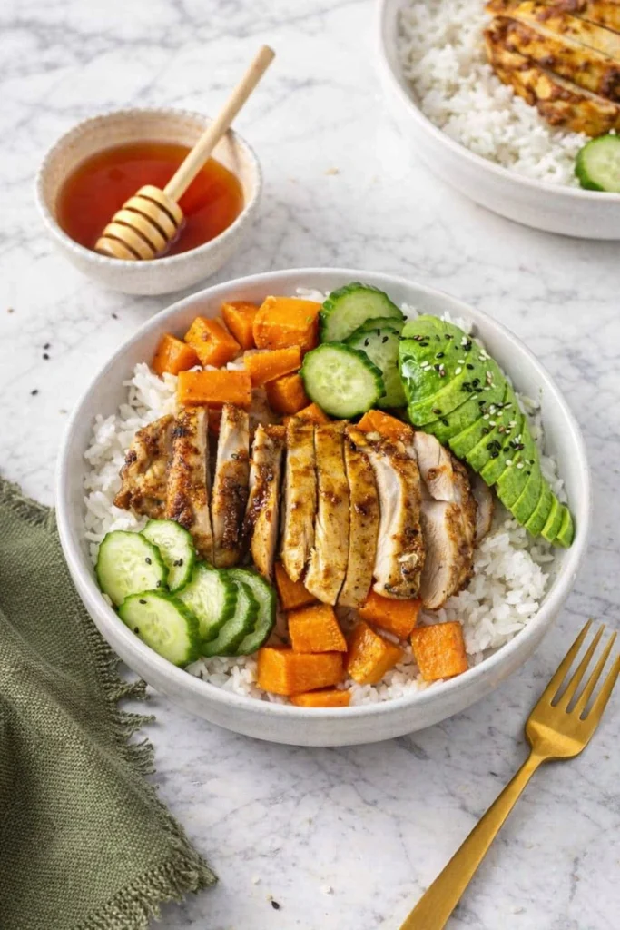 Chicken and Sweet Potato Rice Bowl