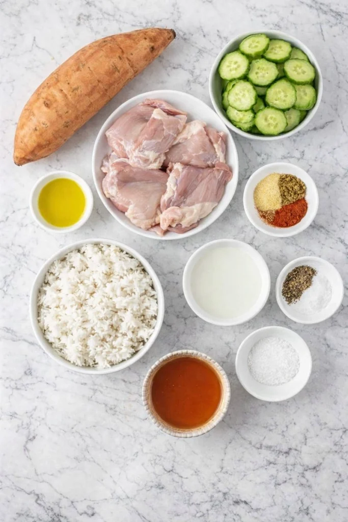 Chicken and Sweet Potato Rice Bowl