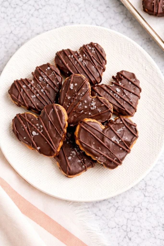 Chocolate Peanut Butter Valentine Hearts