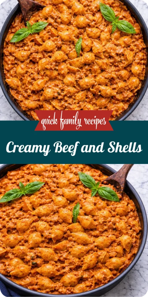 Creamy Beef and Shells