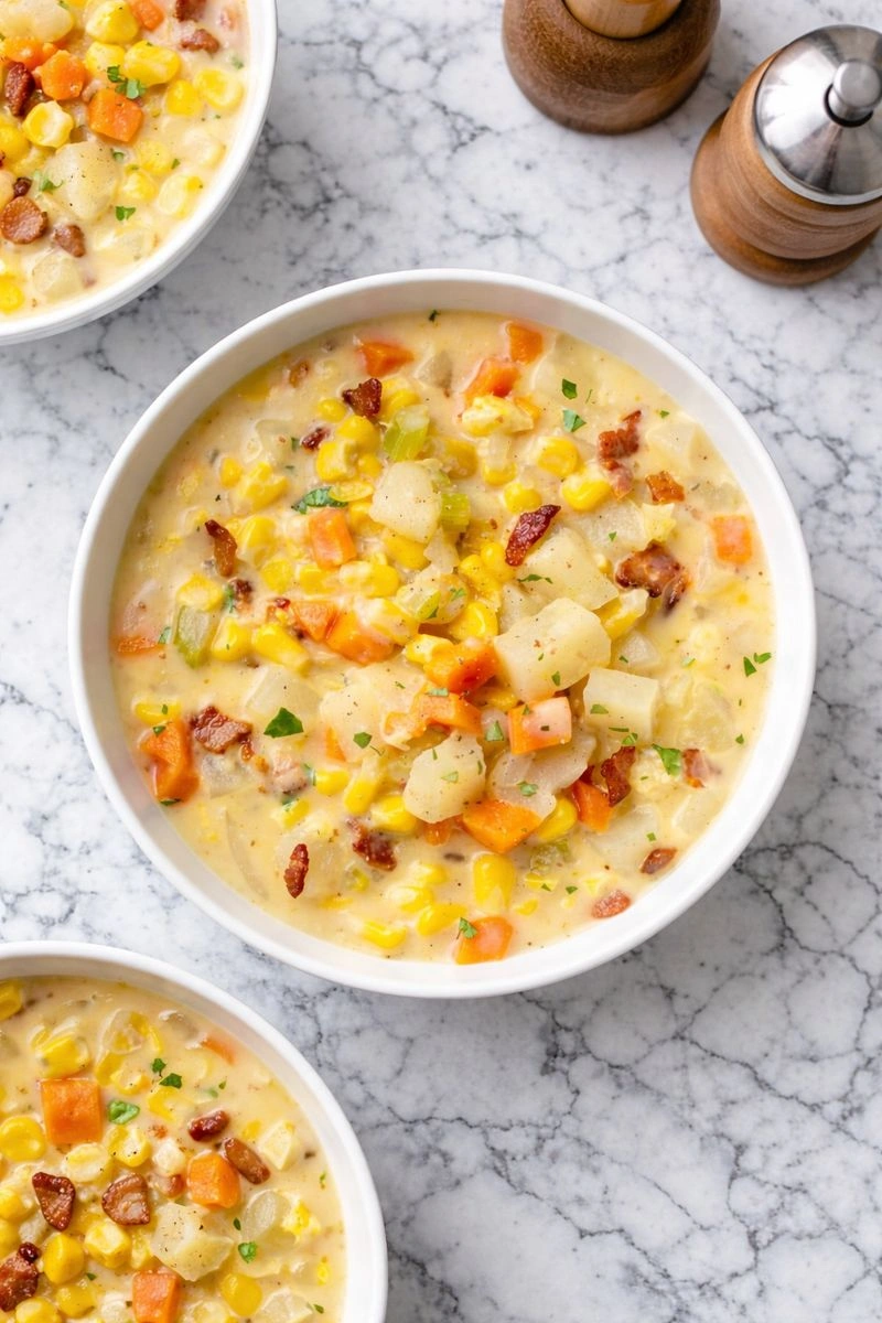 Creamy Corn Chowder - quick family recipe