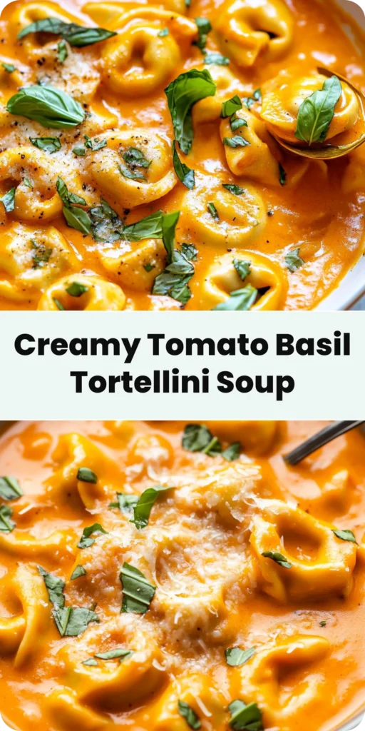 Creamy Tomato Basil Tortellini Soup