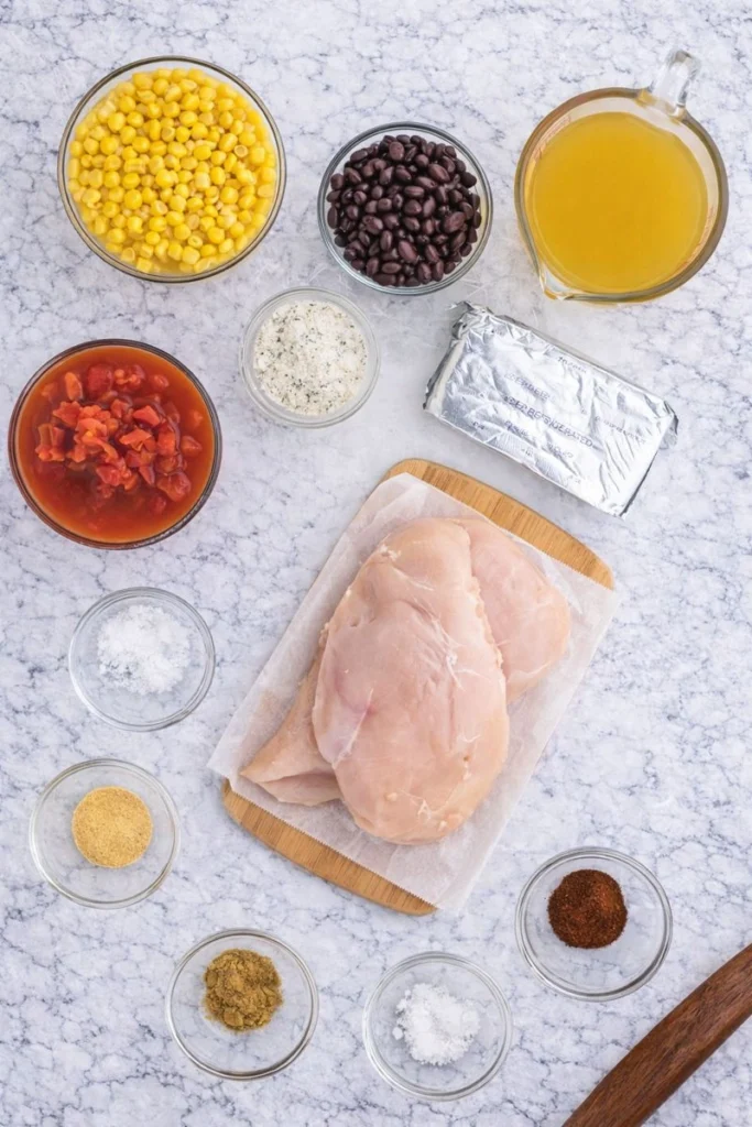 Crockpot Cream Cheese Chicken Chili