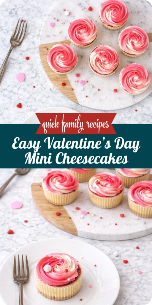 Easy Valentine’s Day Mini Cheesecakes