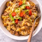 High-Protein Cheeseburger Skillet with Lean Beef