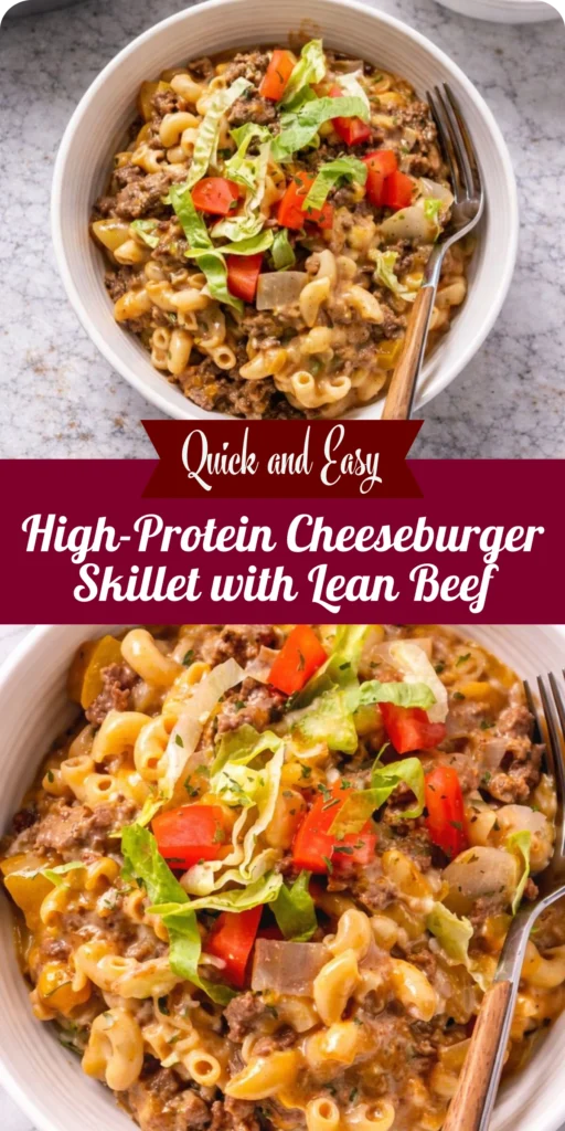 High-Protein Cheeseburger Skillet with Lean Beef