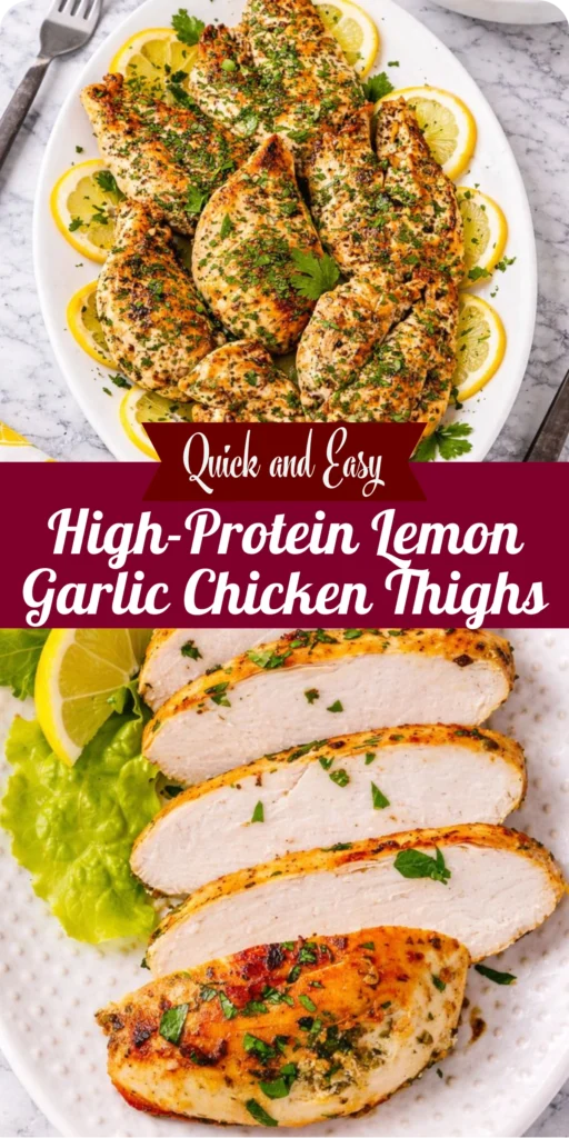 High-Protein Lemon Garlic Chicken Thighs