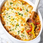 Low Carb Philly Cheesesteak Casserole