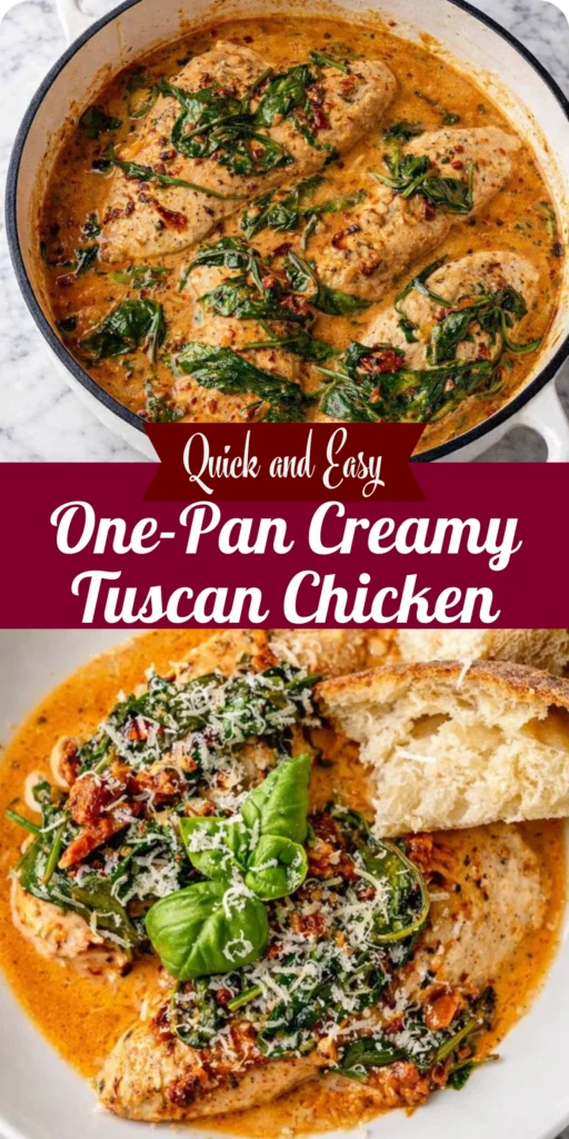 One-Pan Creamy Tuscan Chicken