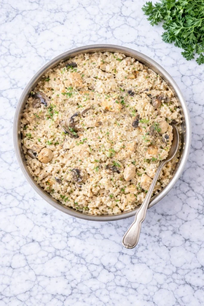 One-Pot Creamy Garlic Parmesan Chicken and Rice