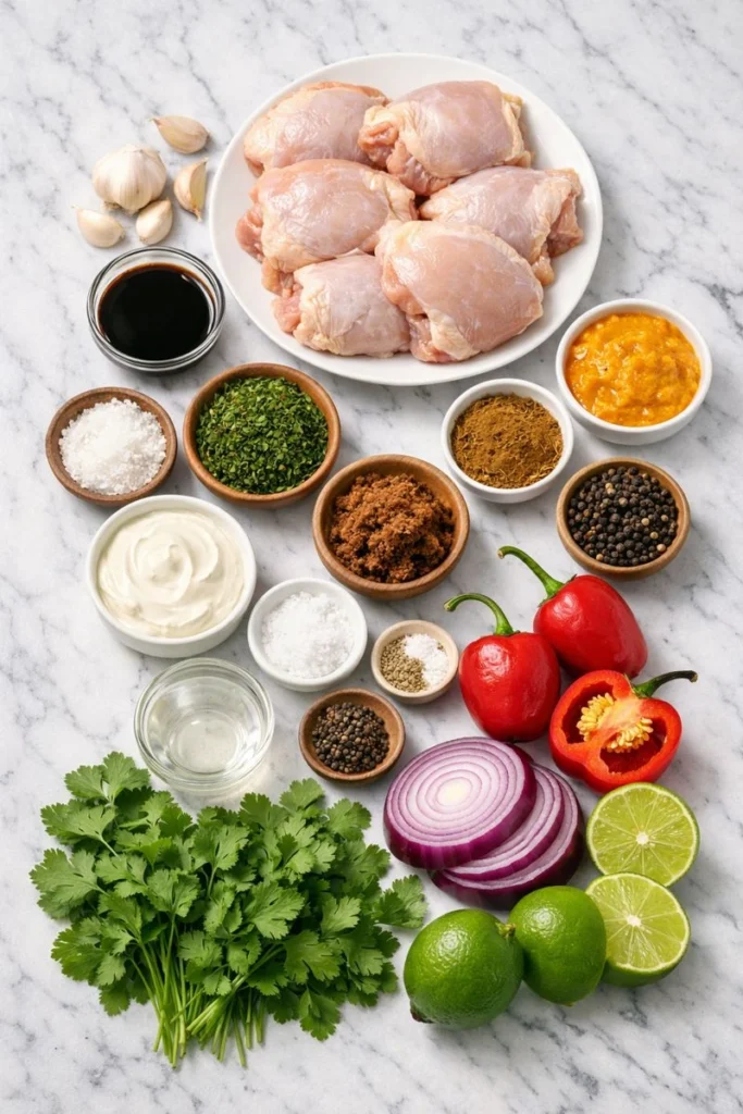 Peruvian Grilled Chicken with Creamy Green Sauce