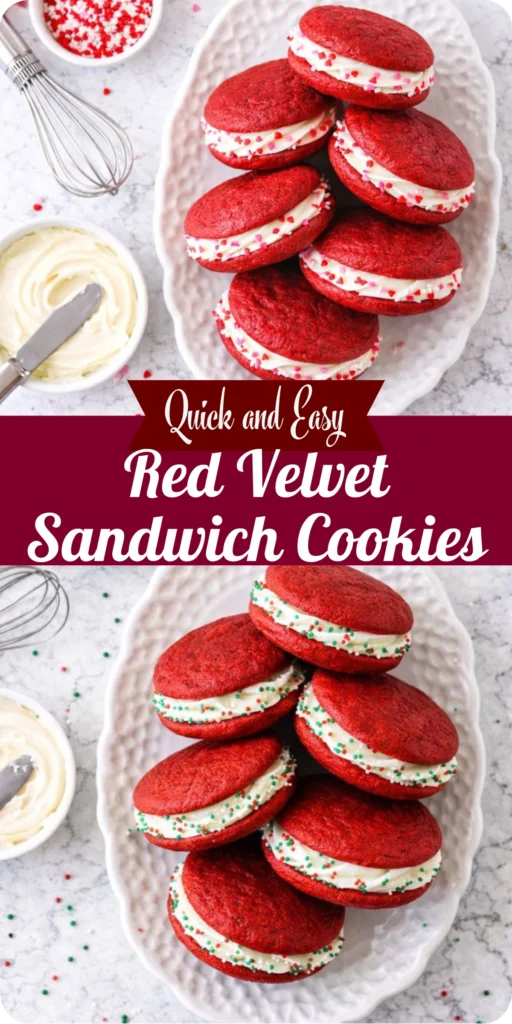 Red Velvet Sandwich Cookies