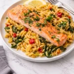 Salmon with Lemon Orzo